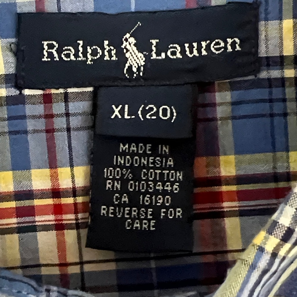Ralph Lauren Blue Plaid Button Down - Picture 2 of 7